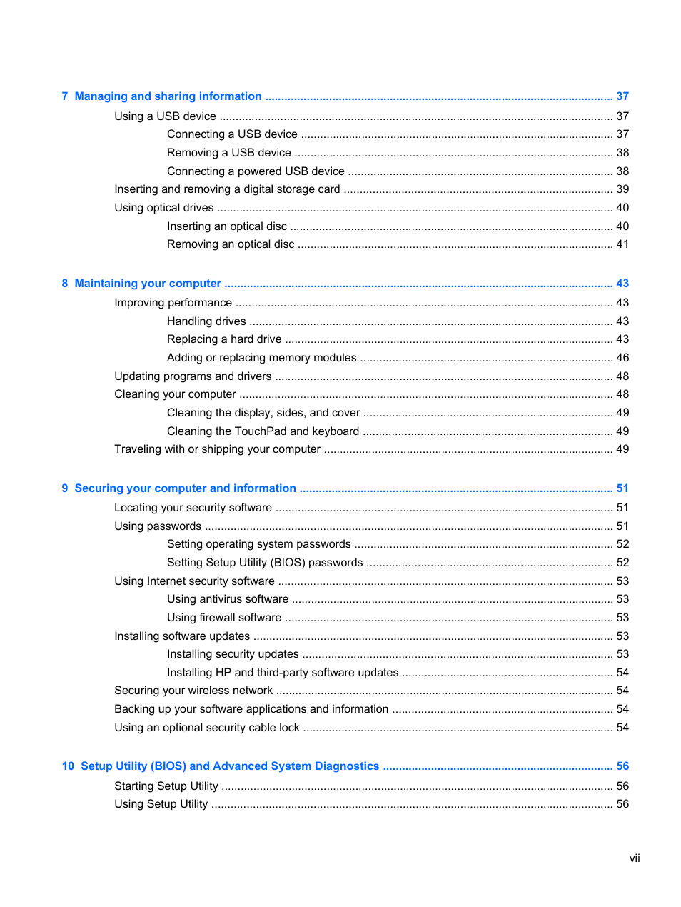 HP 655 Notebook-PC User Manual | Page 7 / 83