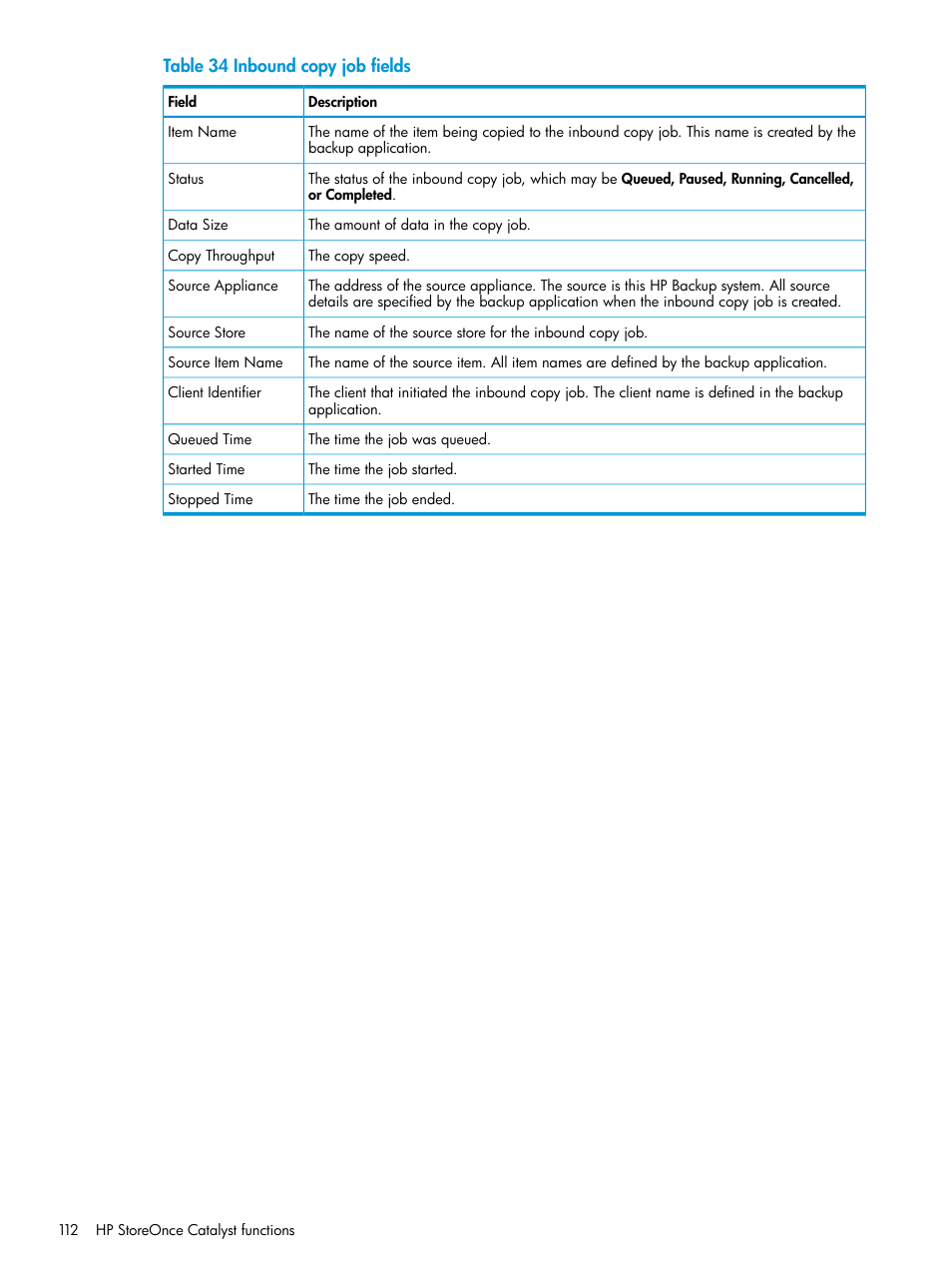 HP StoreOnce Backup User Manual | Page 112 / 204