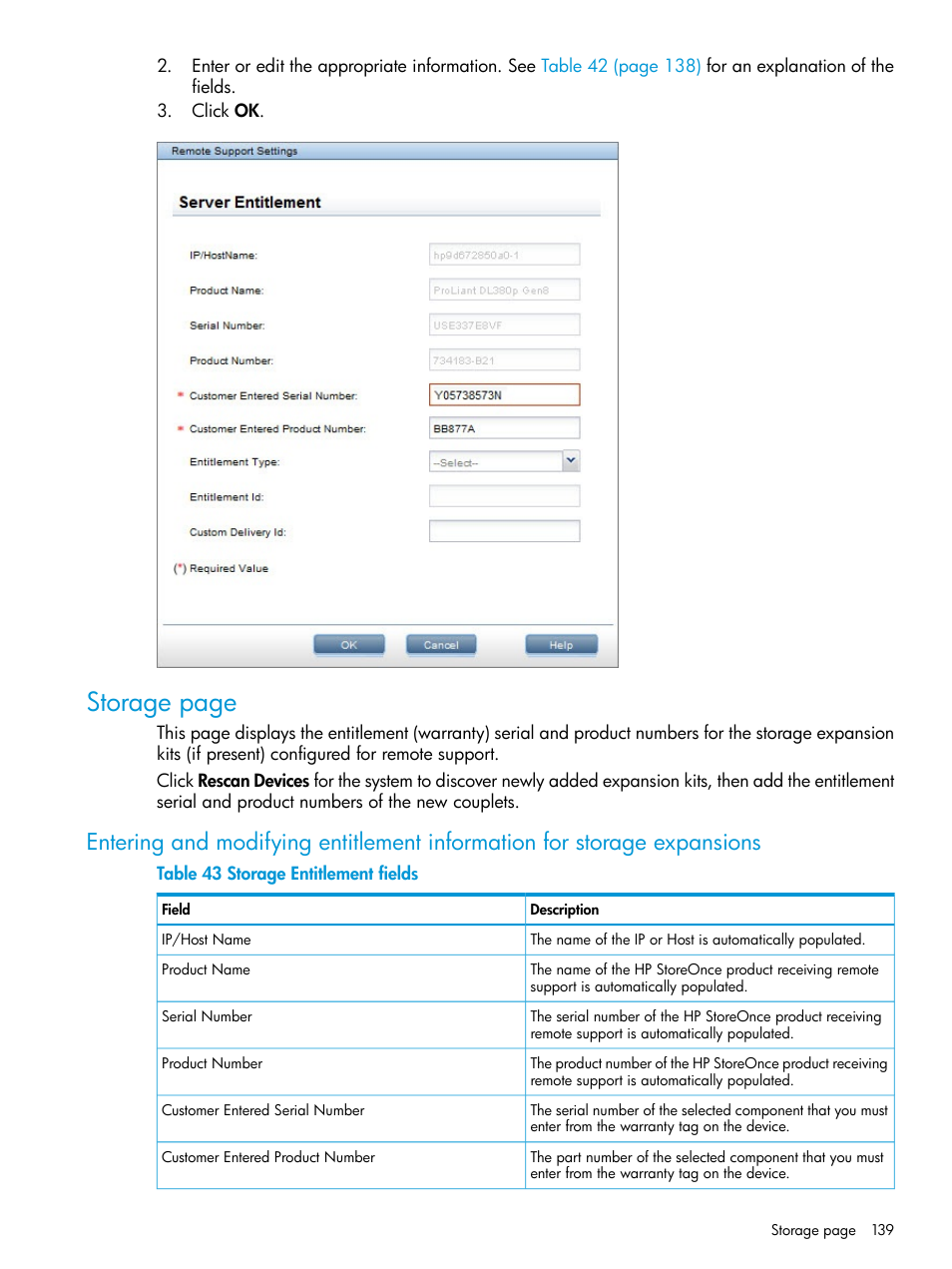 Storage page | HP StoreOnce Backup User Manual | Page 139 / 204