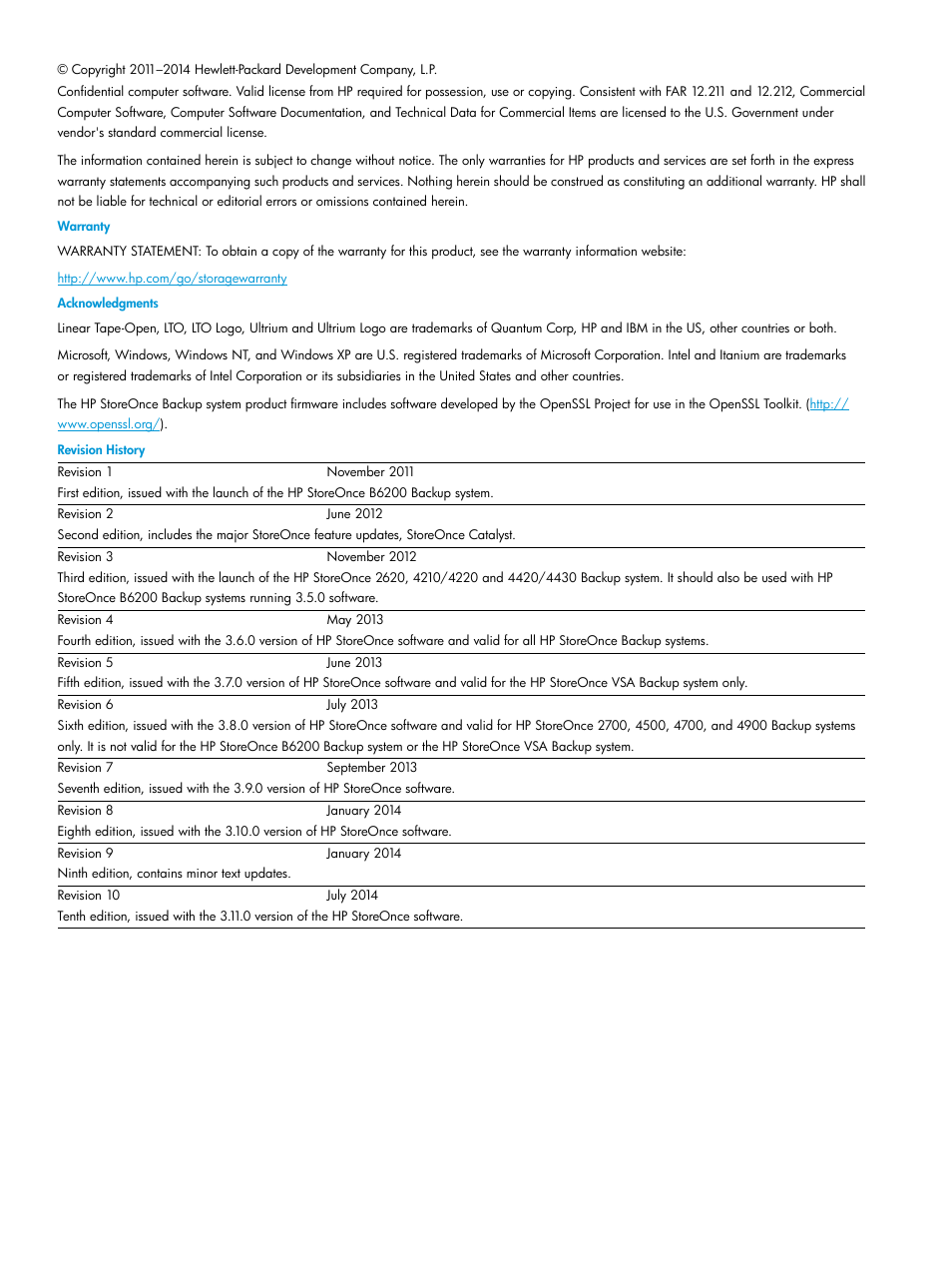 HP StoreOnce Backup User Manual | Page 2 / 204