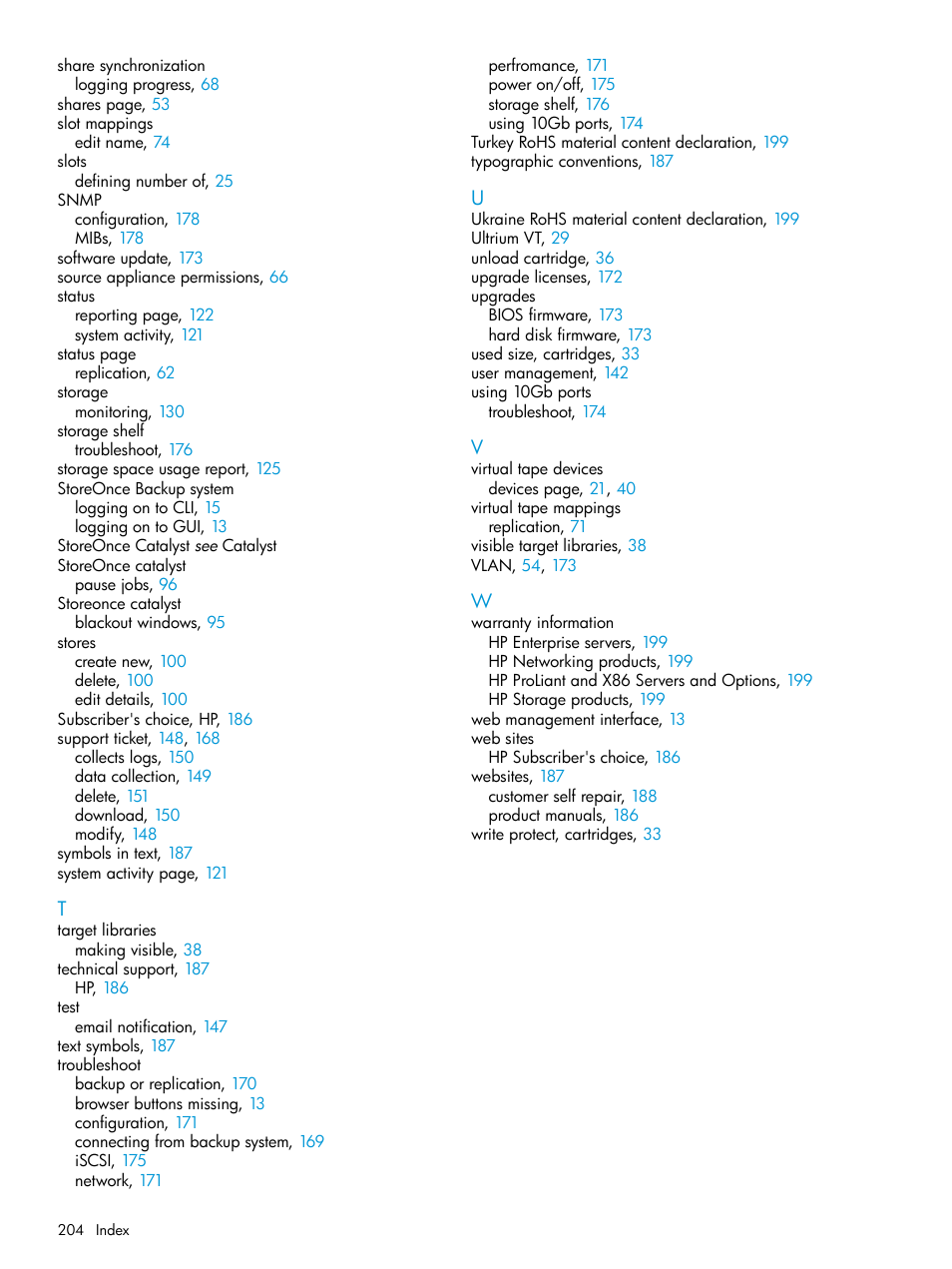 HP StoreOnce Backup User Manual | Page 204 / 204