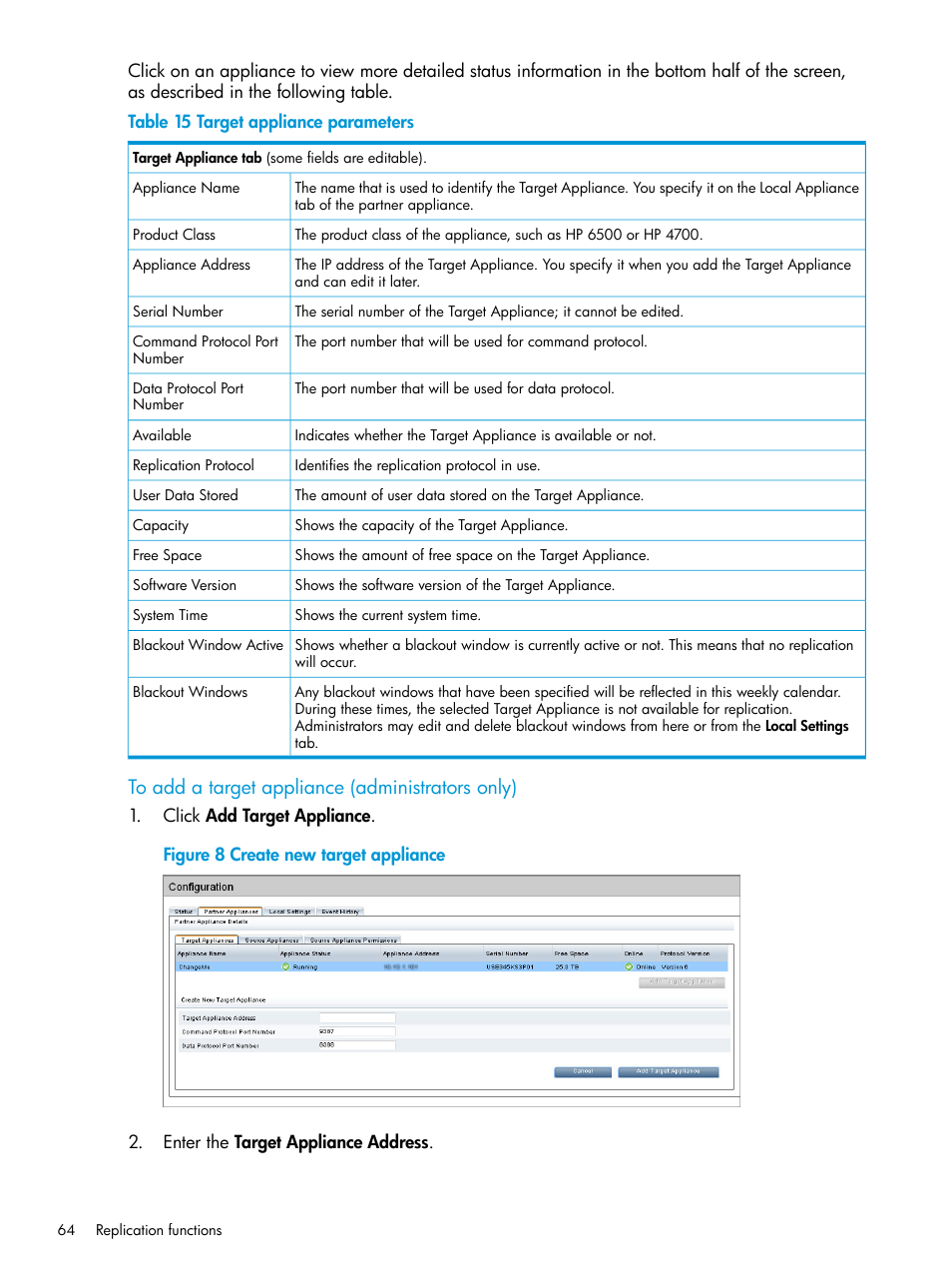 HP StoreOnce Backup User Manual | Page 64 / 204