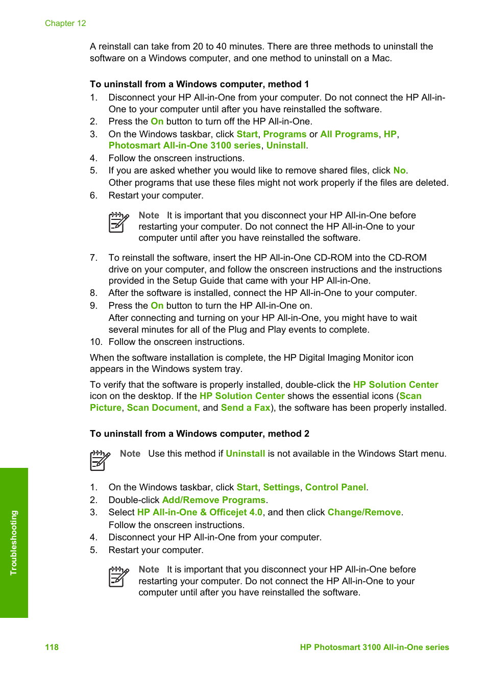 HP Photosmart 3110 All-in-One Printer User Manual | Page 121 / 166