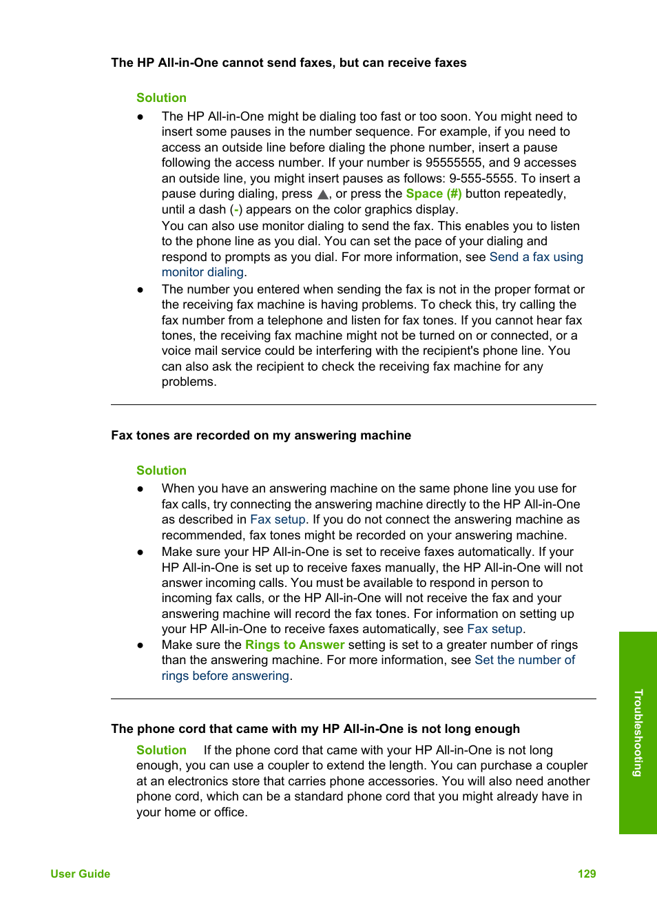 Short, see, Enough | HP Photosmart 3110 All-in-One Printer User Manual | Page 132 / 166