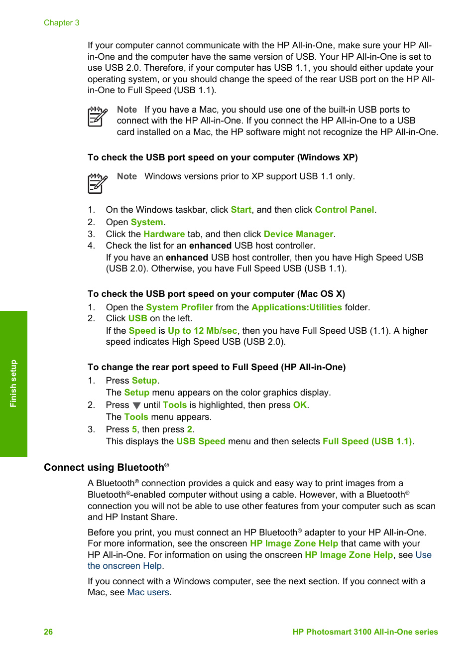 Connect using bluetooth, Windows users | HP Photosmart 3110 All-in-One Printer User Manual | Page 29 / 166