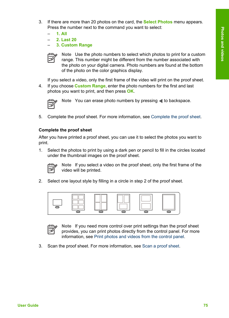 Complete the proof sheet | HP Photosmart 3110 All-in-One Printer User Manual | Page 78 / 166