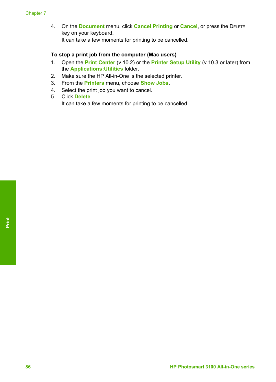 HP Photosmart 3110 All-in-One Printer User Manual | Page 89 / 166