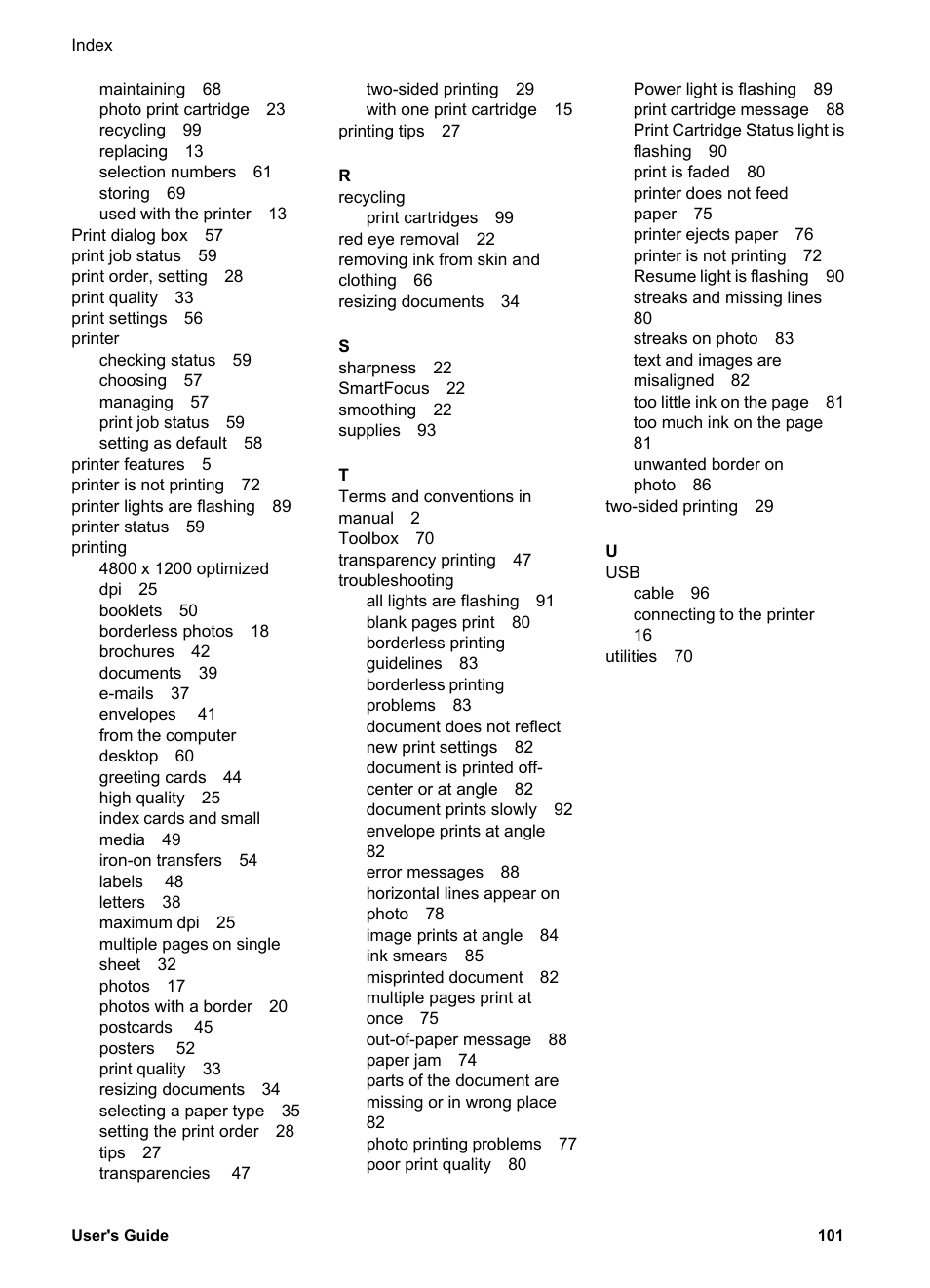 HP Deskjet 5740 Color Inkjet Printer User Manual | Page 103 / 104