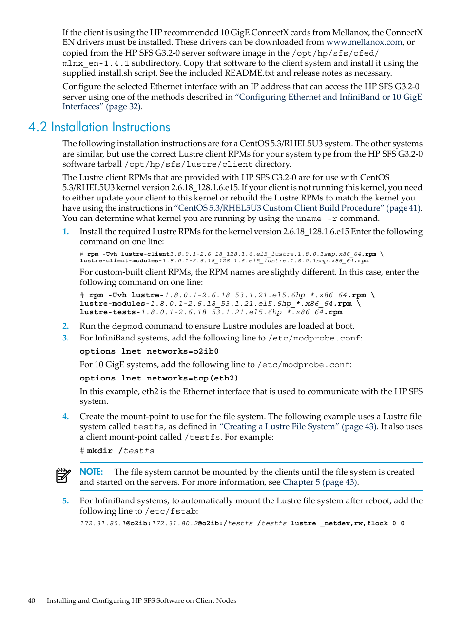 2 installation instructions | HP StorageWorks Scalable File Share User Manual | Page 40 / 80