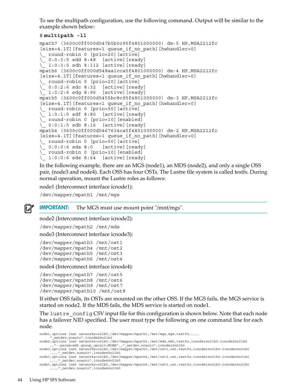 HP StorageWorks Scalable File Share User Manual | Page 44 / 80