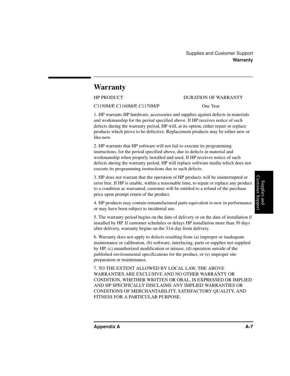 Warranty | HP Optical Jukeboxes User Manual | Page 79 / 112