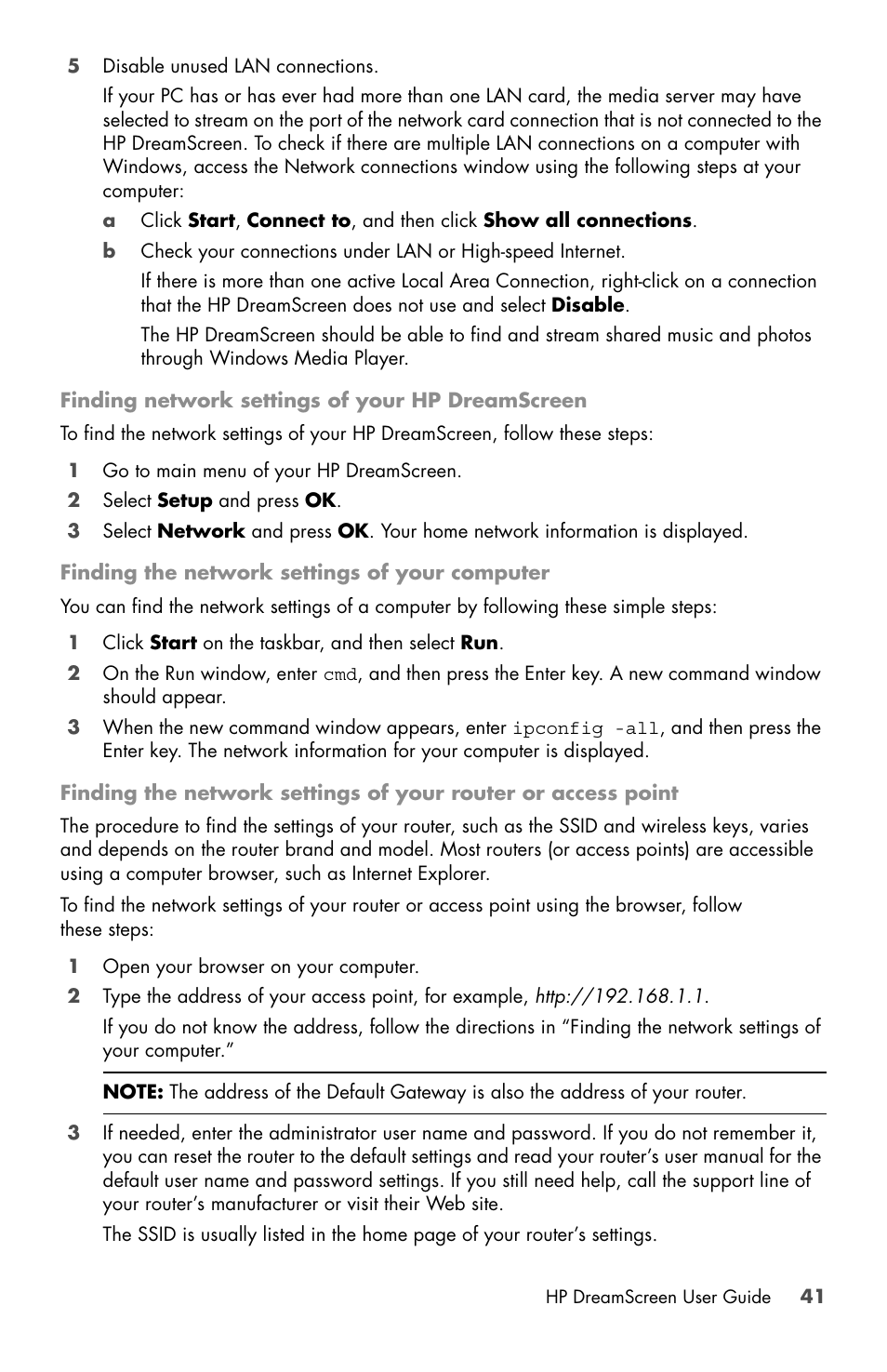 HP DreamScreen 130 Wireless Connected Screen User Manual | Page 47 / 58