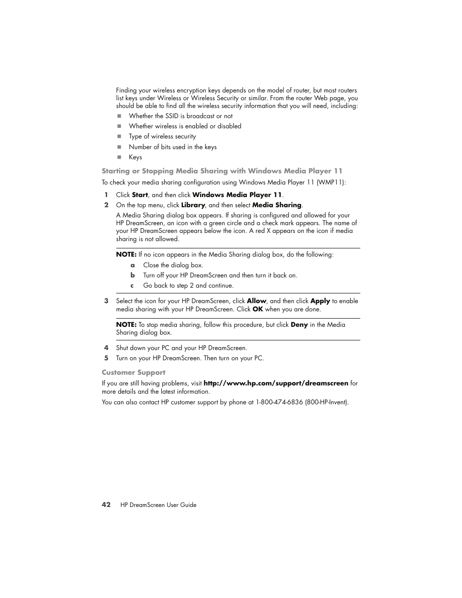 HP DreamScreen 130 Wireless Connected Screen User Manual | Page 48 / 58