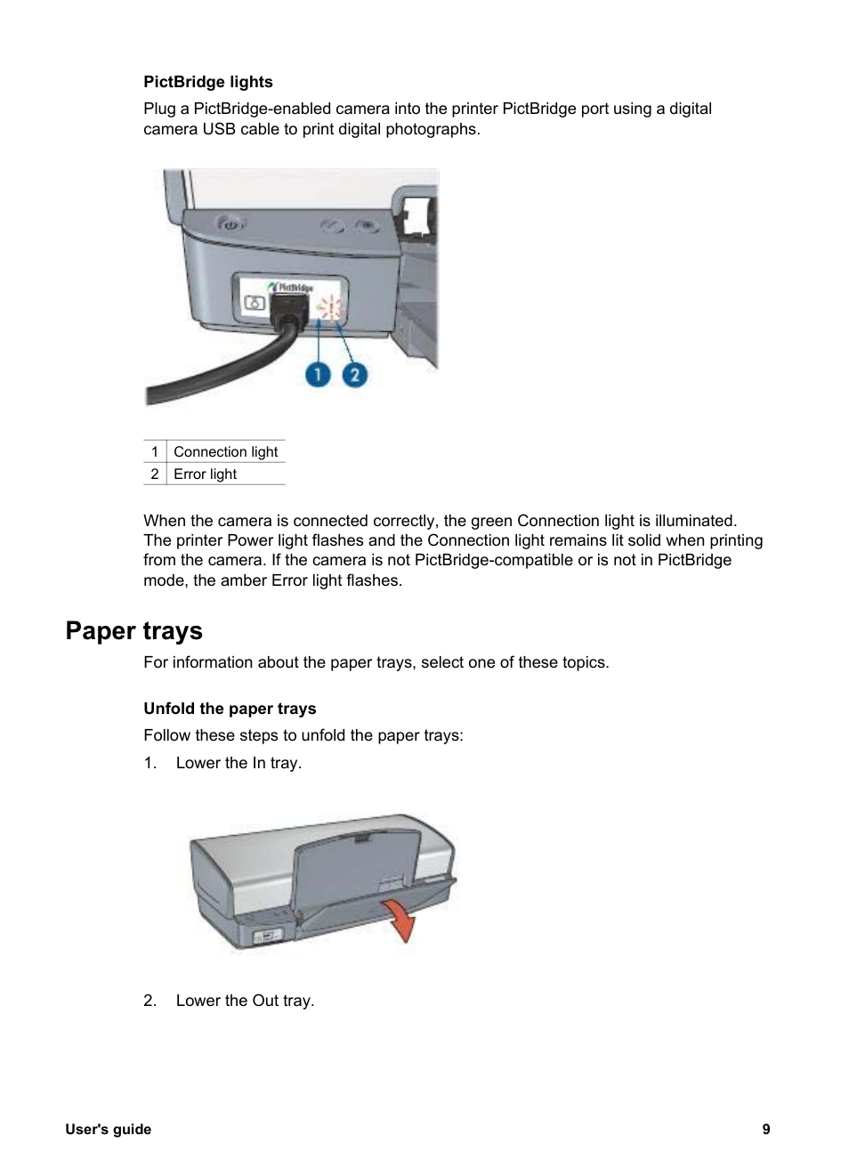Paper trays | HP Deskjet 5440 Photo Printer User Manual | Page 11 / 94