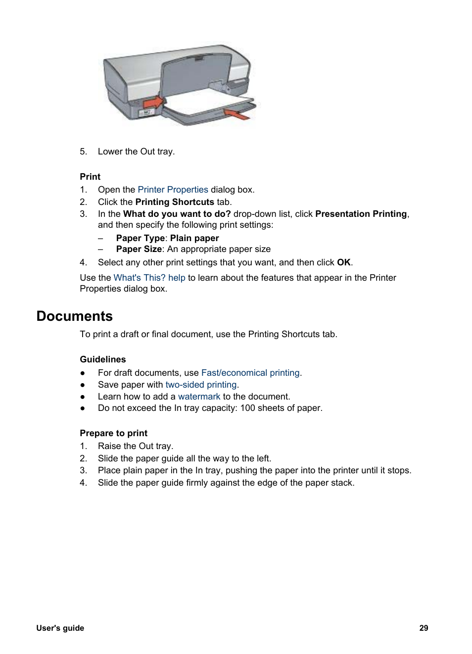 Documents | HP Deskjet 5440 Photo Printer User Manual | Page 31 / 94