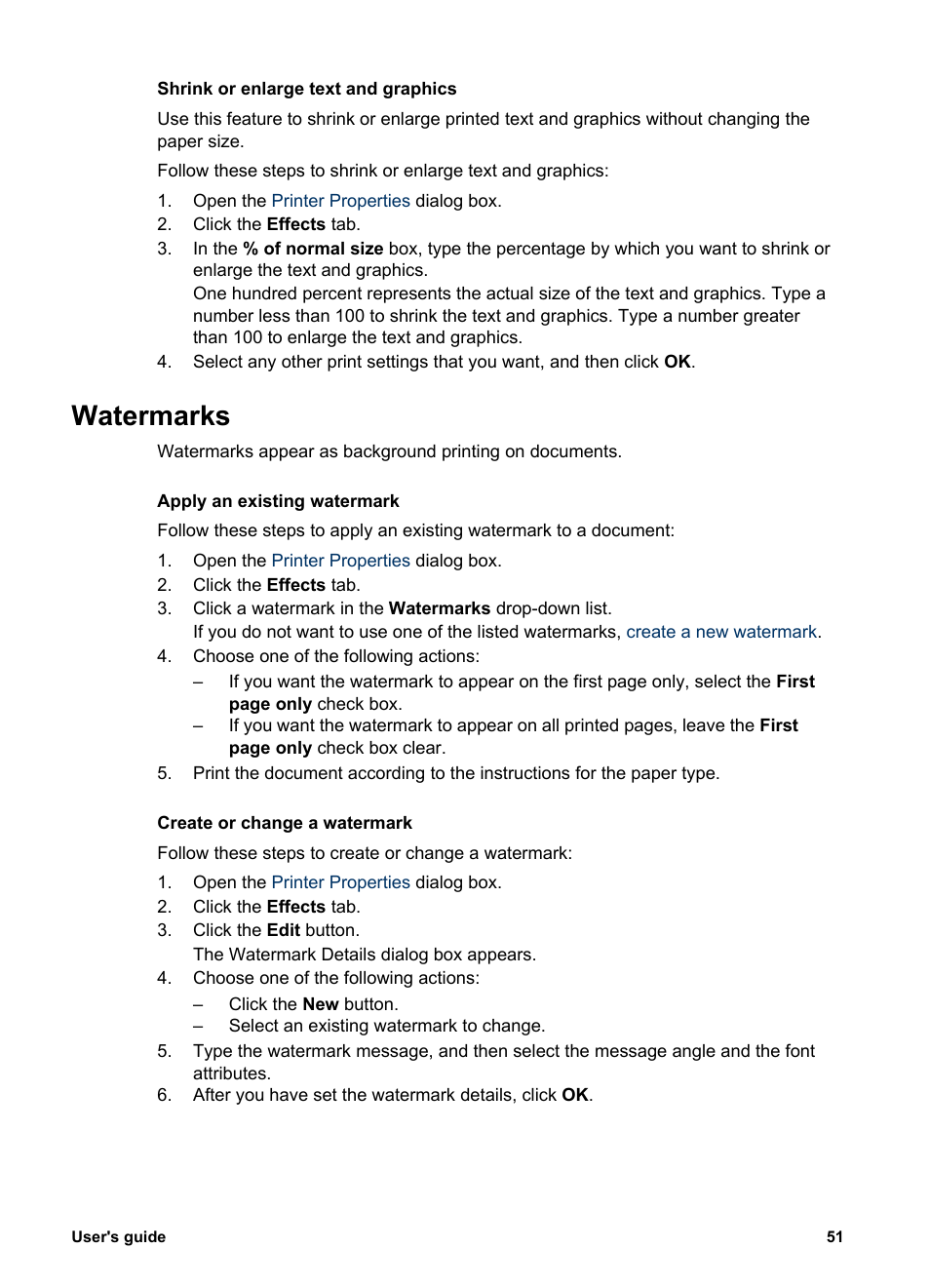 Watermarks, How to add a, Watermark | Add a | HP Deskjet 5440 Photo Printer User Manual | Page 53 / 94