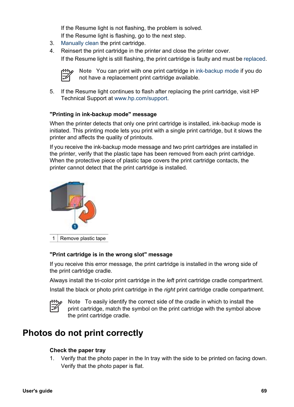 Photos do not print correctly | HP Deskjet 5440 Photo Printer User Manual | Page 71 / 94