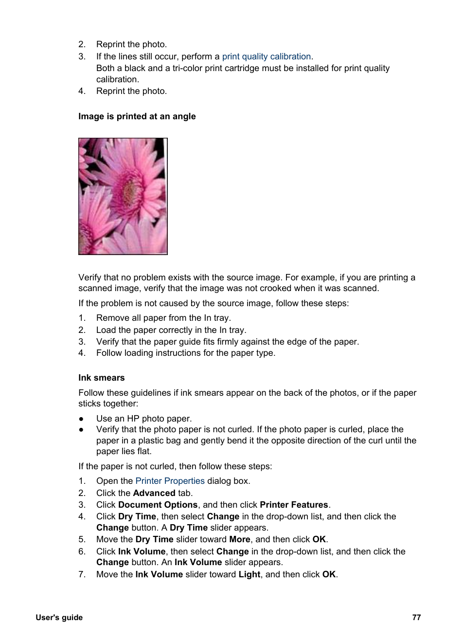 HP Deskjet 5440 Photo Printer User Manual | Page 79 / 94