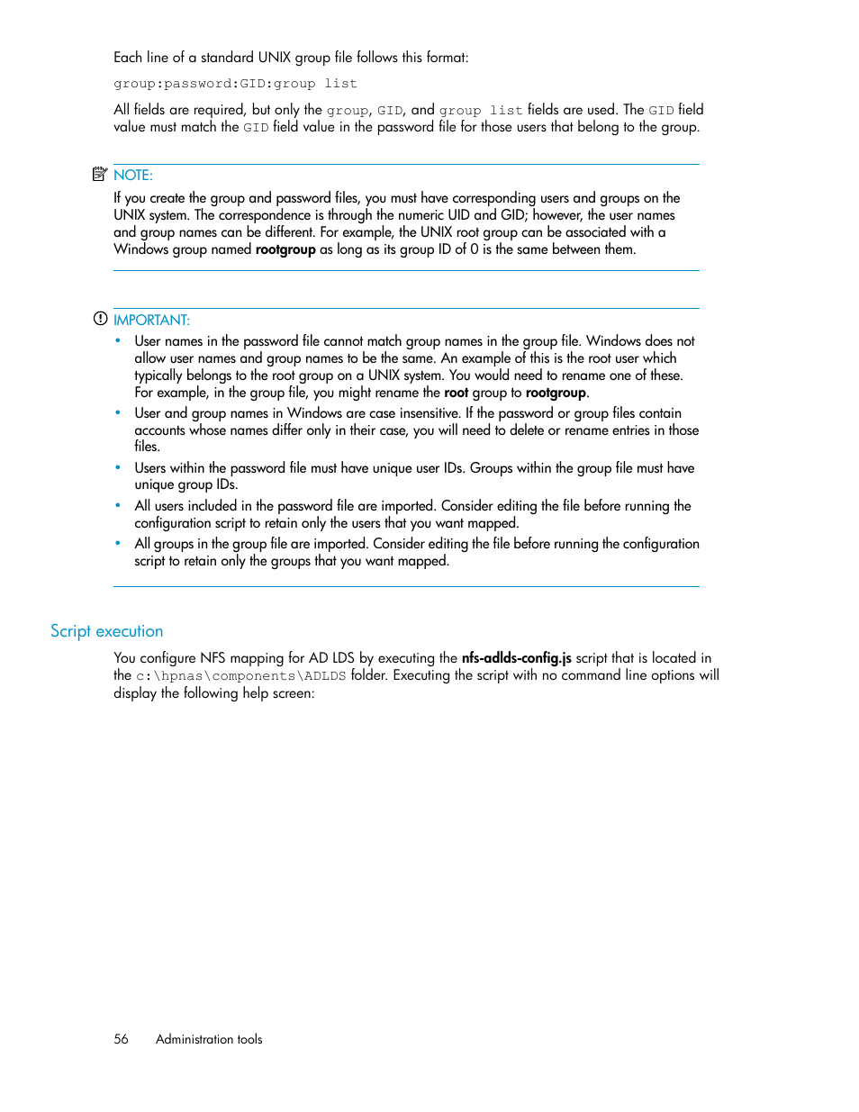 Script execution | HP StoreVirtual 4000 Storage User Manual | Page 56 / 128