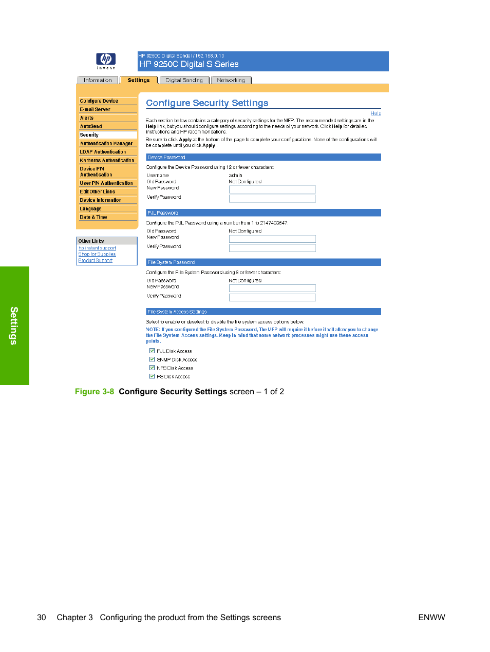 HP 9250c Digital-Sender User Manual | Page 40 / 98