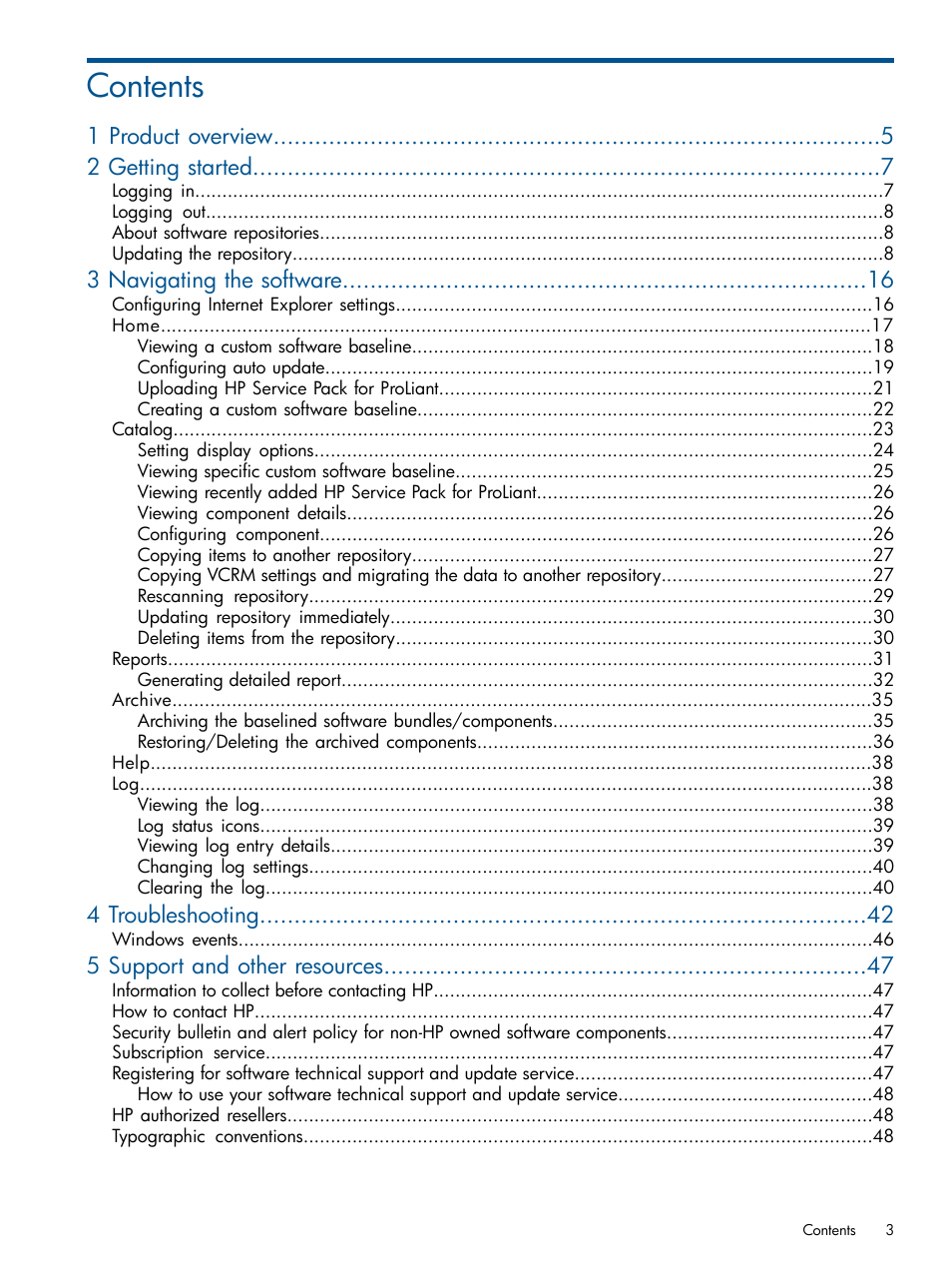 HP Insight Foundation Software for ProLiant User Manual | Page 3 / 53