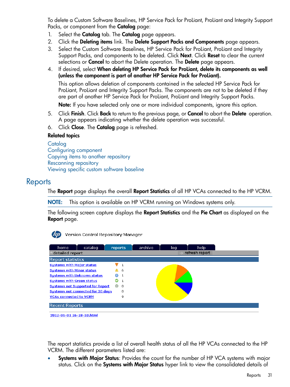 Reports | HP Insight Foundation Software for ProLiant User Manual | Page 31 / 53