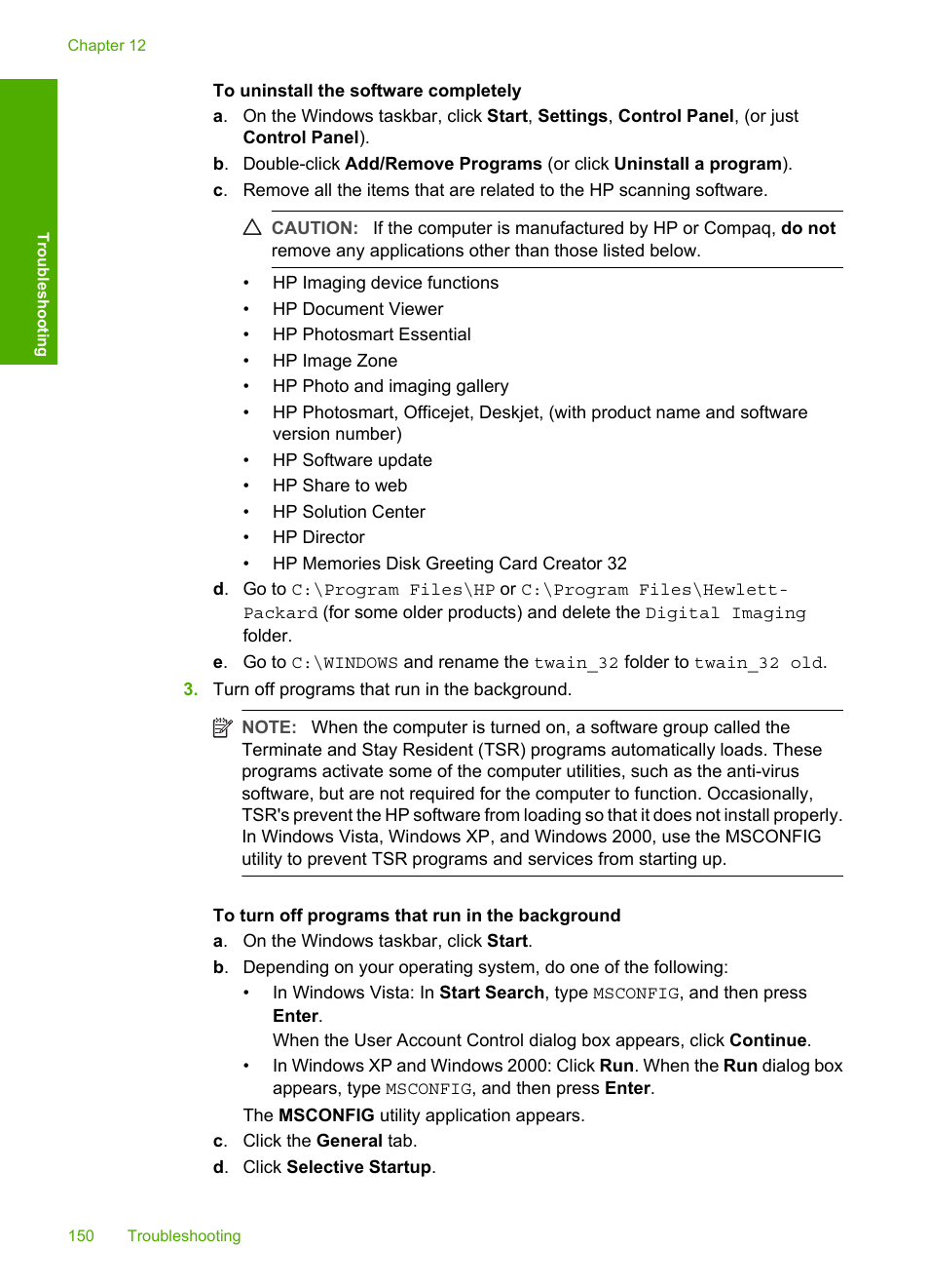 HP Deskjet F2235 All-in-One Printer User Manual | Page 153 / 225