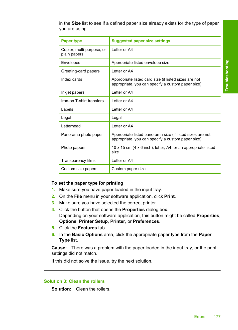 Solution 3: clean the rollers | HP Deskjet F2235 All-in-One Printer User Manual | Page 180 / 225