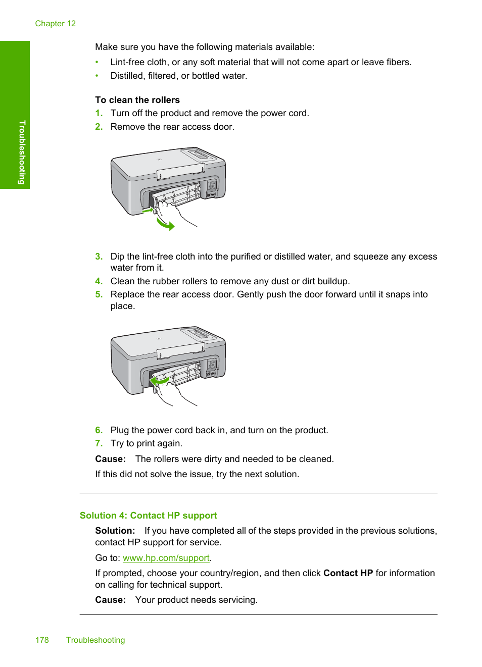 Solution 4: contact hp support | HP Deskjet F2235 All-in-One Printer User Manual | Page 181 / 225