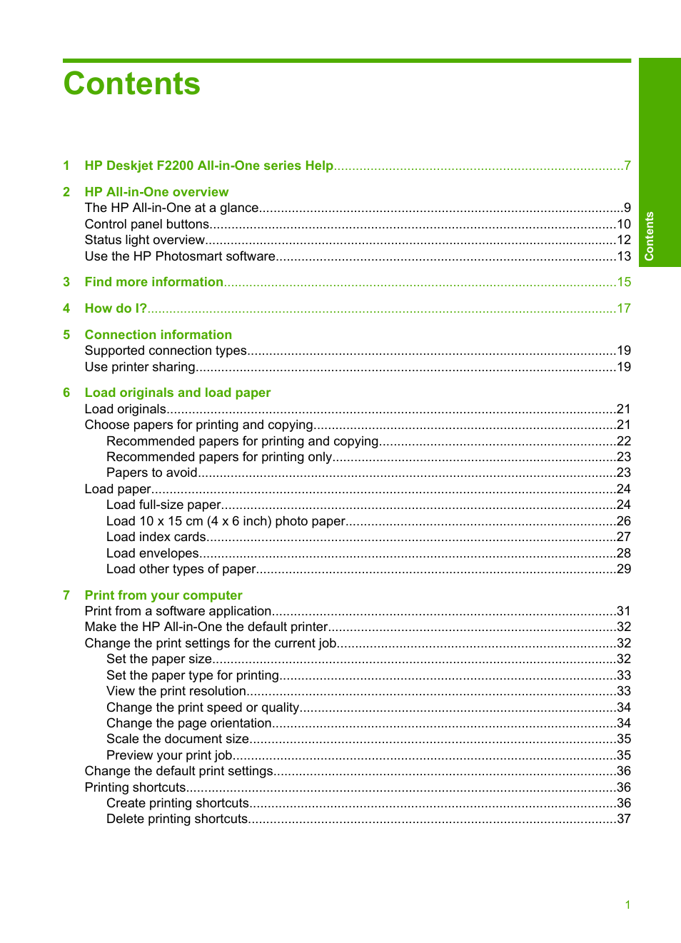 HP Deskjet F2235 All-in-One Printer User Manual | Page 4 / 225