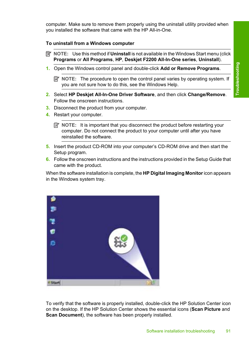HP Deskjet F2235 All-in-One Printer User Manual | Page 94 / 225