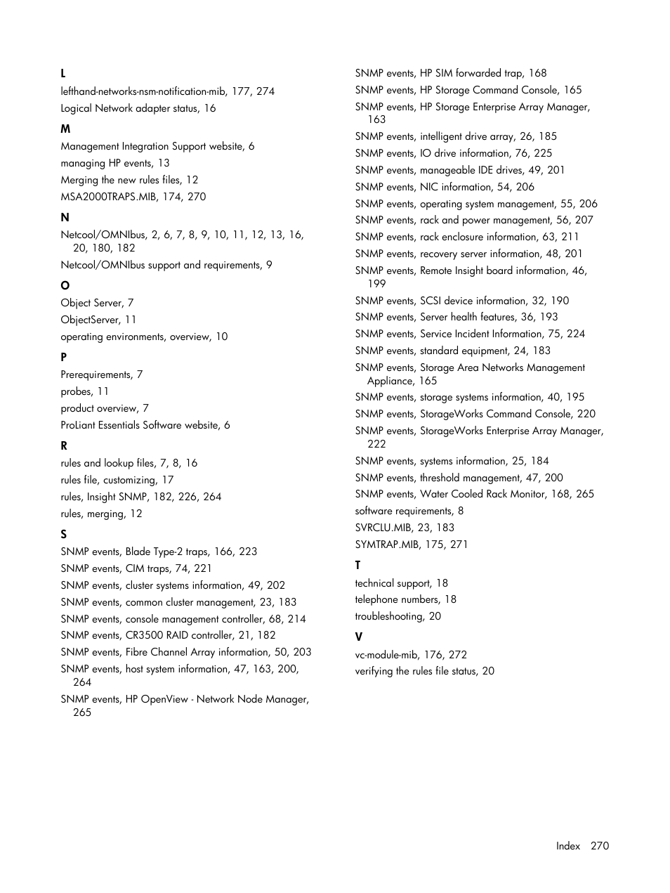 HP Insight Management for Tivoli User Manual | Page 270 / 270