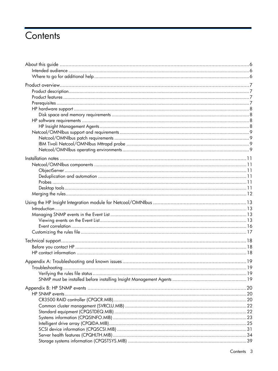 HP Insight Management for Tivoli User Manual | Page 3 / 270