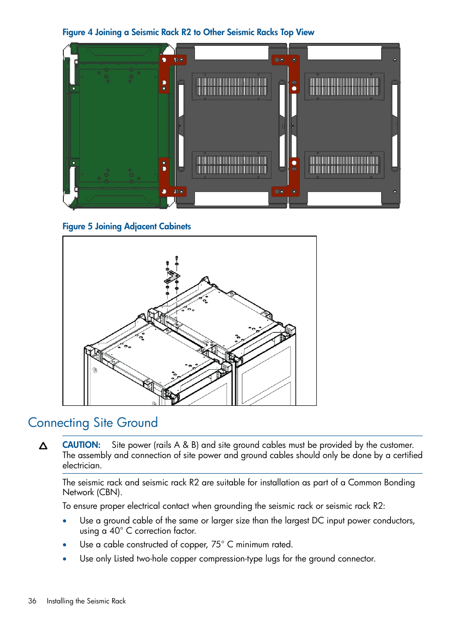 Connecting site ground | HP Integrity BL870c Server-Blade User Manual | Page 36 / 47