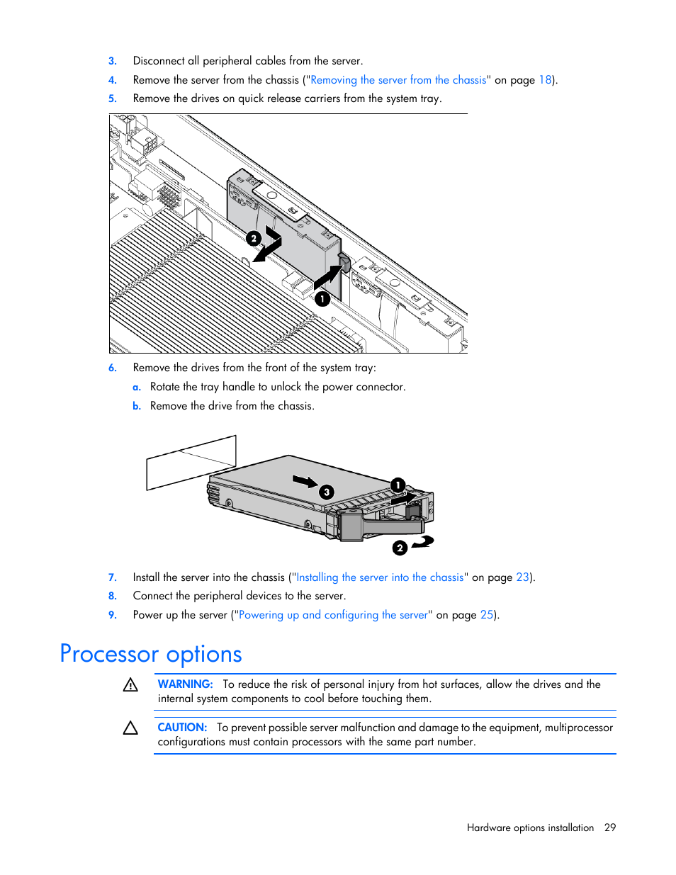 Processor options | HP ProLiant SL390s G7 Server User Manual | Page 29 / 87
