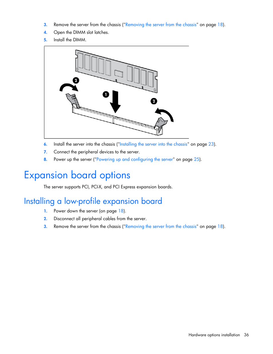 Expansion board options, Installing a low-profile expansion board | HP ProLiant SL390s G7 Server User Manual | Page 36 / 87