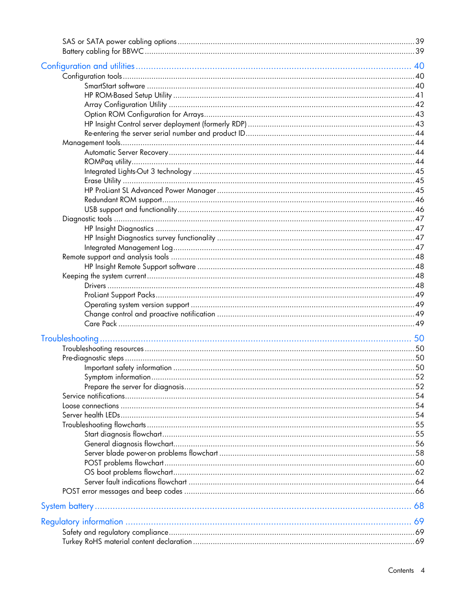 HP ProLiant SL390s G7 Server User Manual | Page 4 / 87