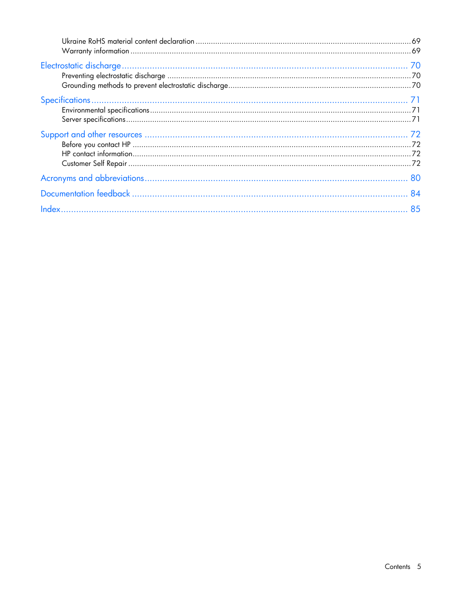 HP ProLiant SL390s G7 Server User Manual | Page 5 / 87