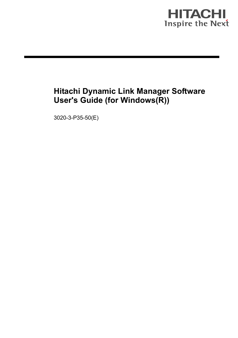 HP Hitachi Dynamic Link Manager Software User Manual | 492 pages