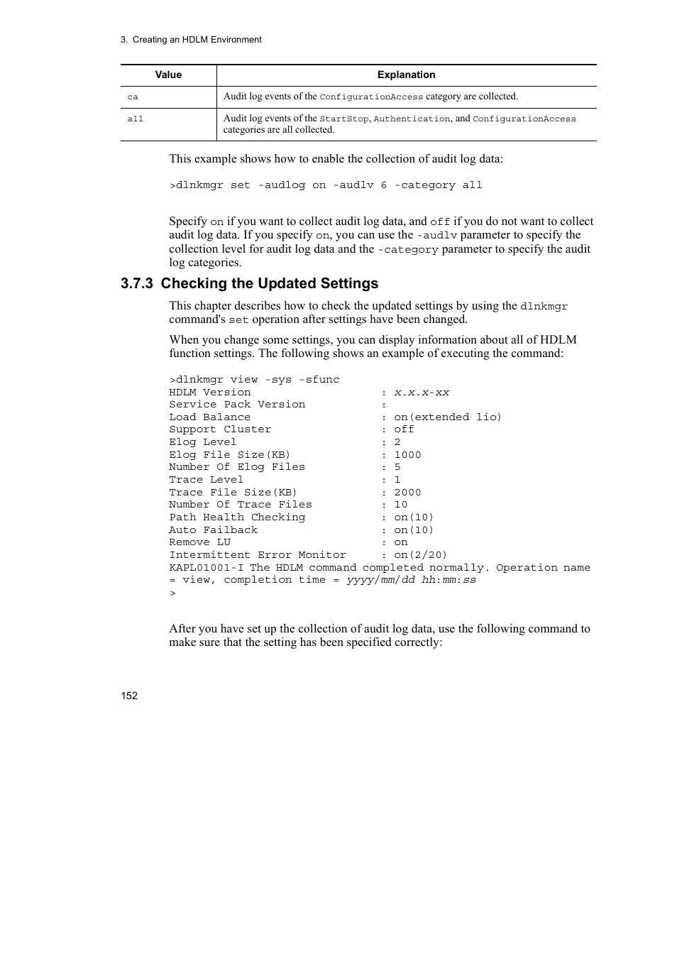 3 checking the updated settings | HP Hitachi Dynamic Link Manager Software User Manual | Page 176 / 492