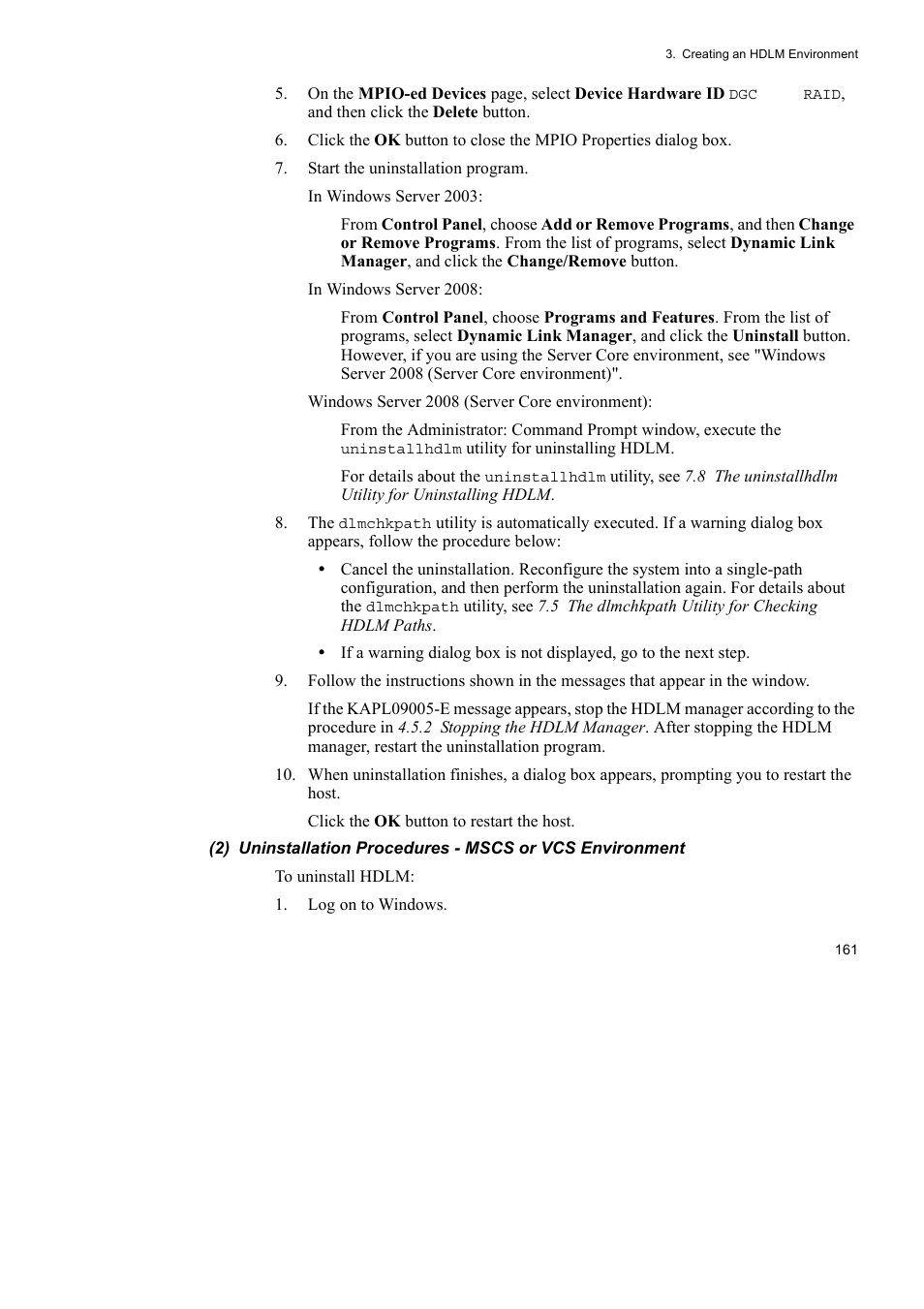 HP Hitachi Dynamic Link Manager Software User Manual | Page 185 / 492