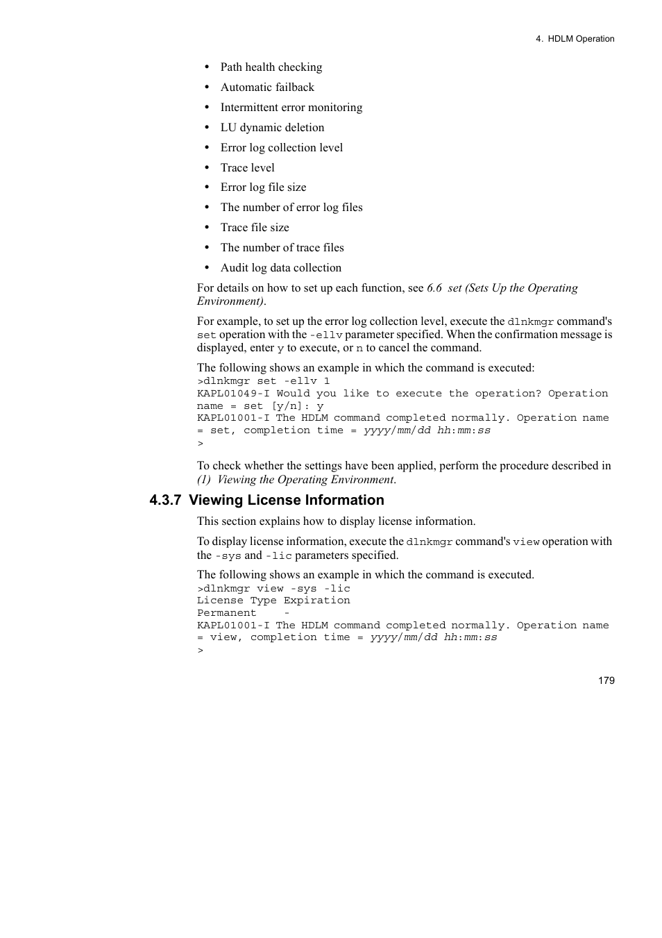7 viewing license information | HP Hitachi Dynamic Link Manager Software User Manual | Page 203 / 492