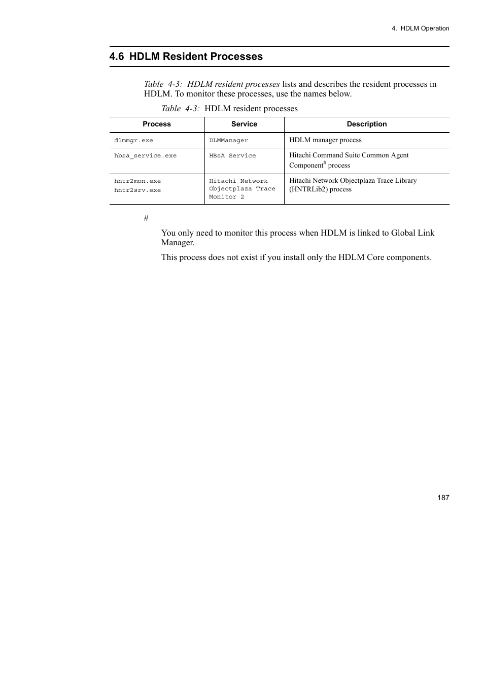 6 hdlm resident processes | HP Hitachi Dynamic Link Manager Software User Manual | Page 211 / 492