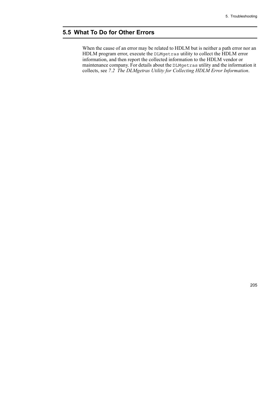 5 what to do for other errors | HP Hitachi Dynamic Link Manager Software User Manual | Page 229 / 492
