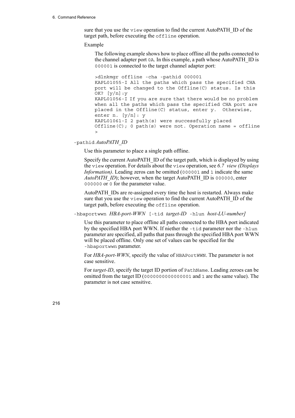 HP Hitachi Dynamic Link Manager Software User Manual | Page 240 / 492