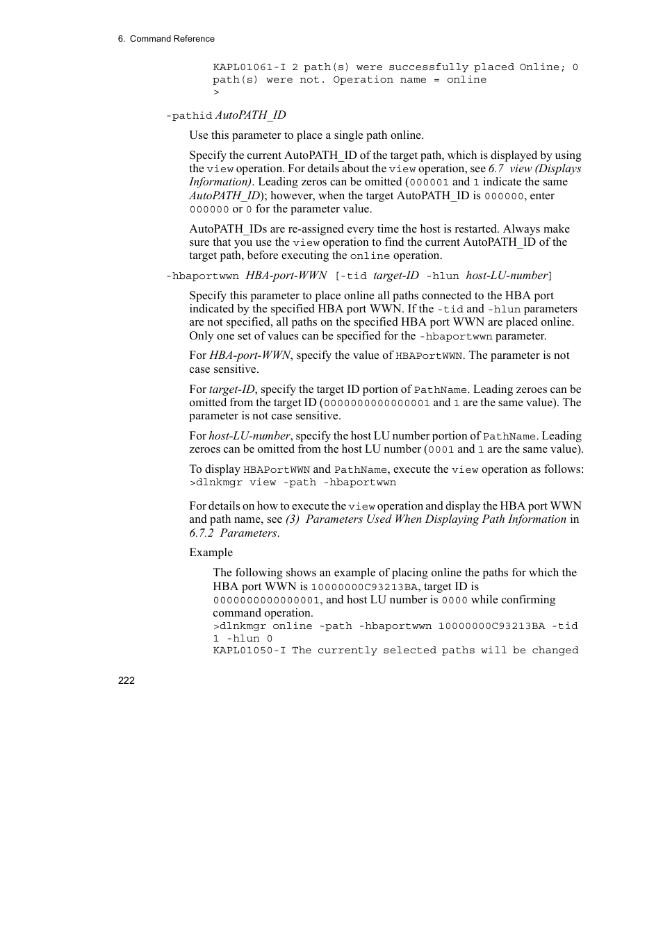 HP Hitachi Dynamic Link Manager Software User Manual | Page 246 / 492