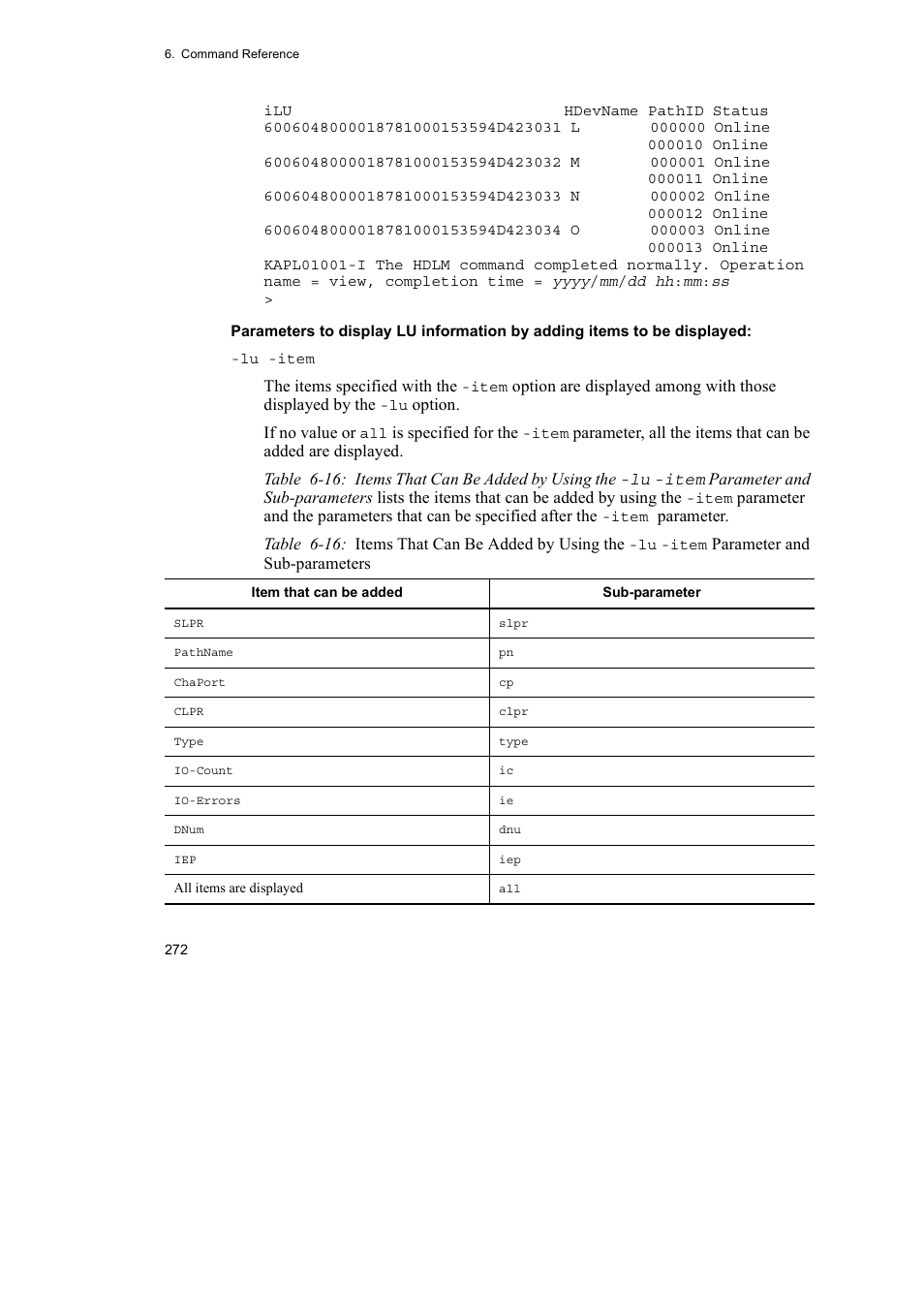 HP Hitachi Dynamic Link Manager Software User Manual | Page 296 / 492