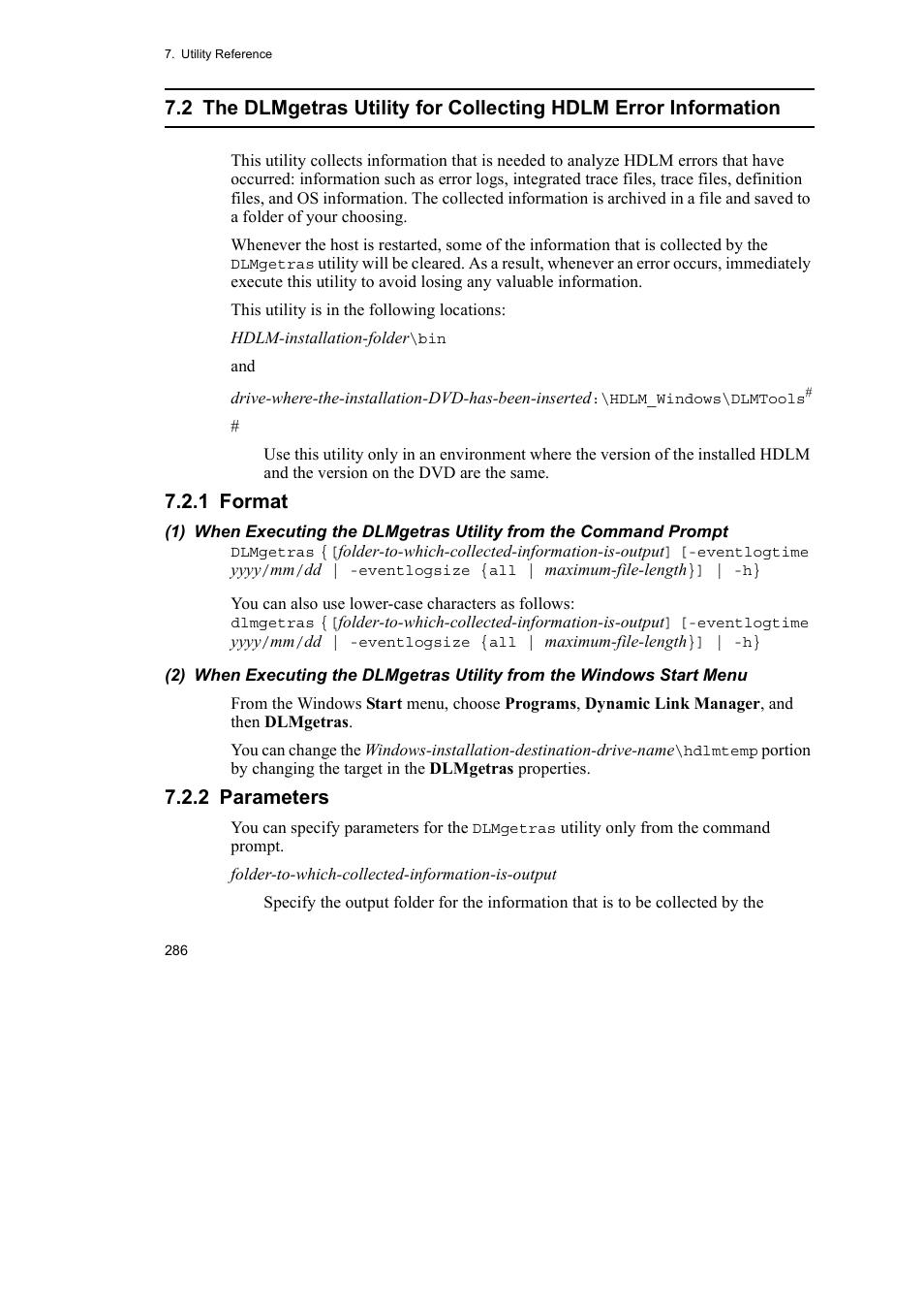 1 format, 2 parameters | HP Hitachi Dynamic Link Manager Software User Manual | Page 310 / 492
