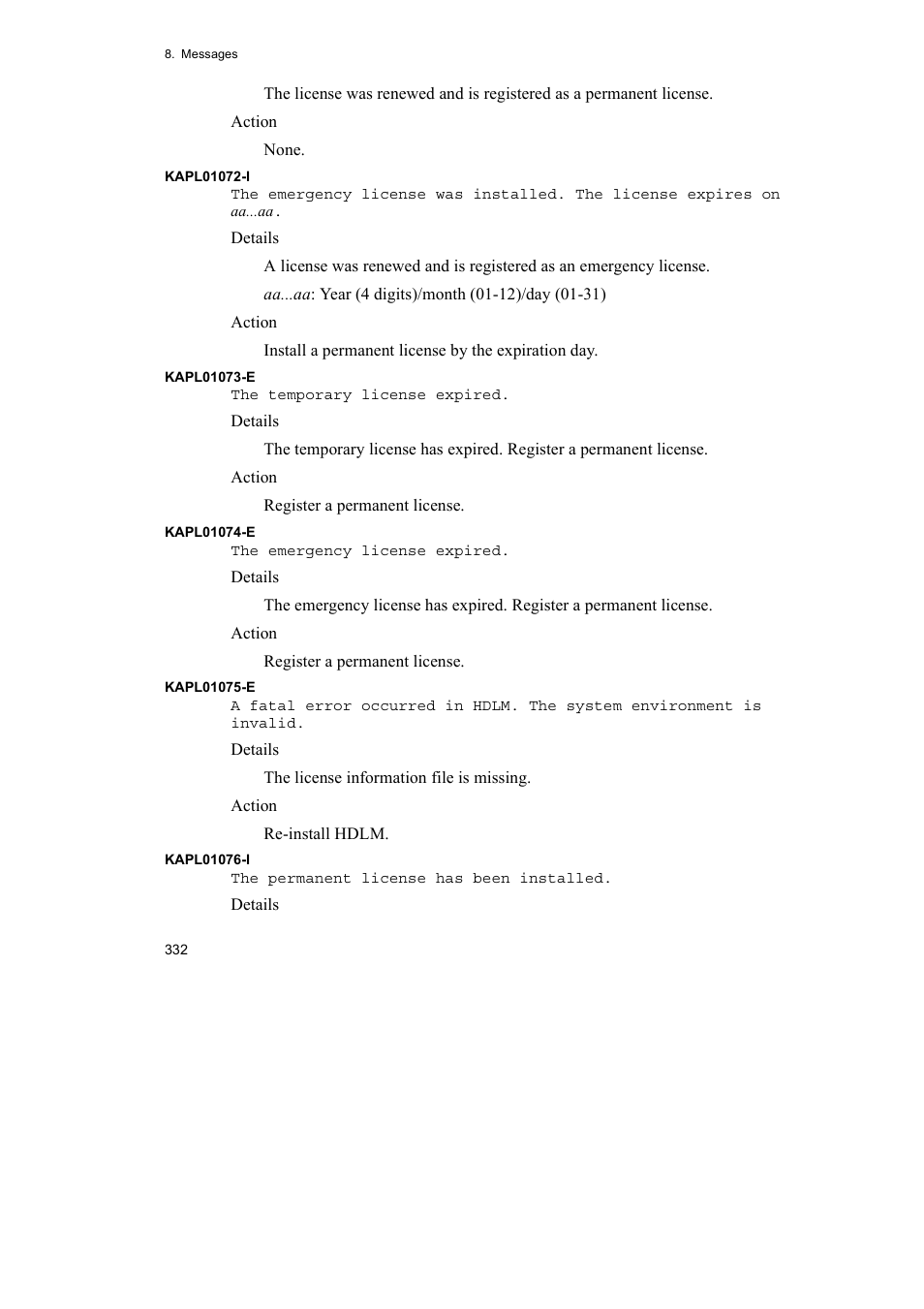 HP Hitachi Dynamic Link Manager Software User Manual | Page 356 / 492