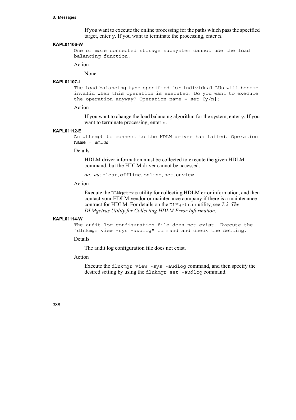 HP Hitachi Dynamic Link Manager Software User Manual | Page 362 / 492